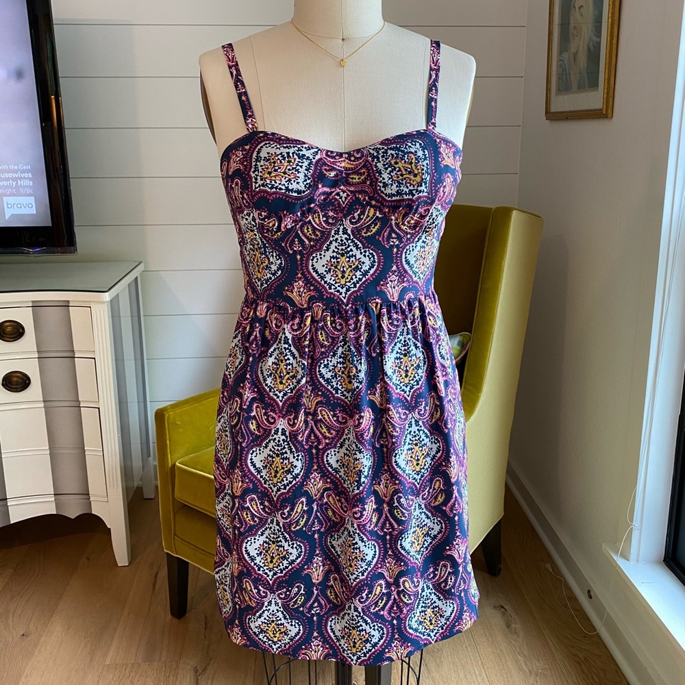 JCREW A-Line Patterned Cocktail Dress